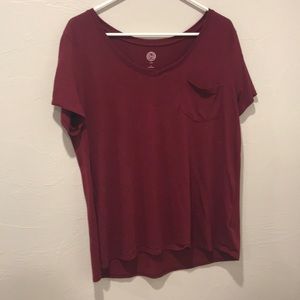 Maroon Relaxed Tee
